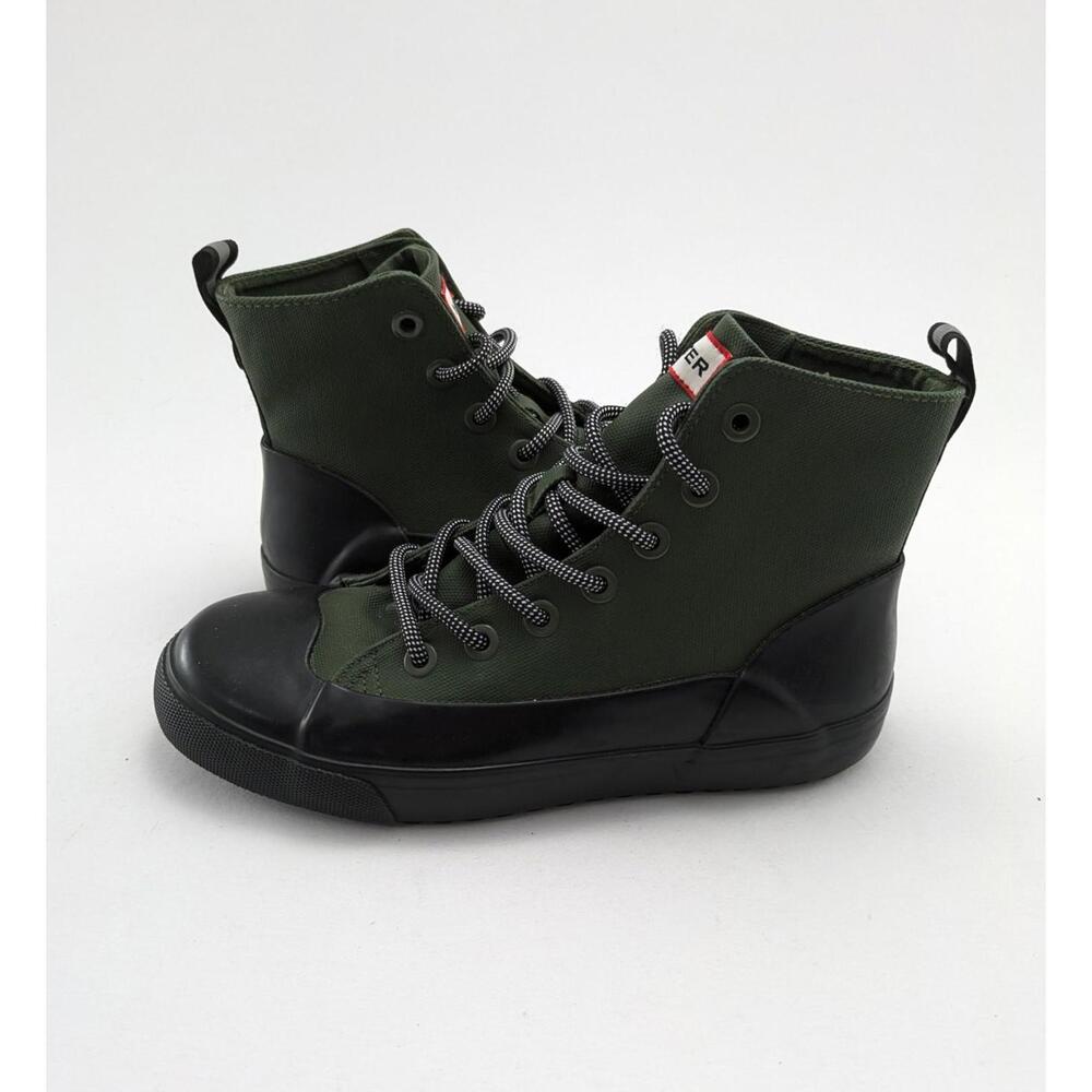 Unisex Hunter For Target Green Canvas High Top Rain Boots Shoes Size 6M‎ 8W